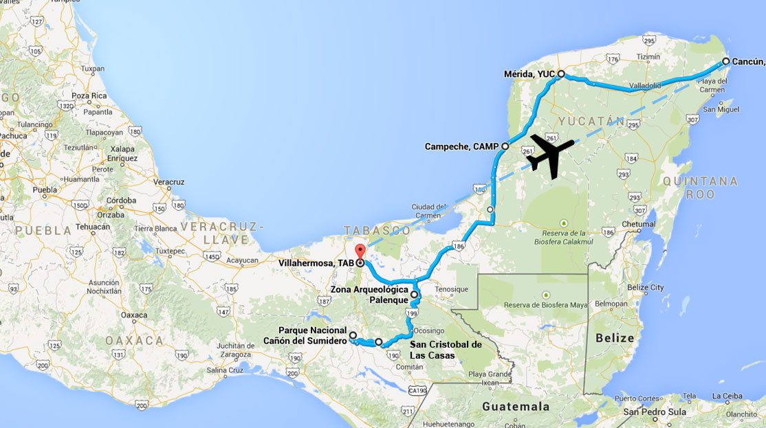 Journeys around the Peninsula of Yucatan & Chiapas